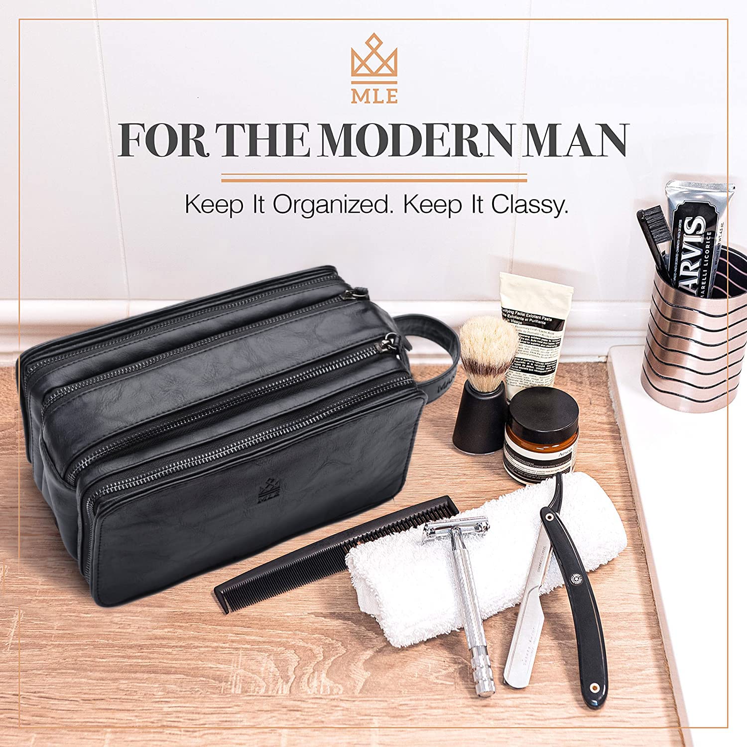 Three Compartment Toiletry Kit